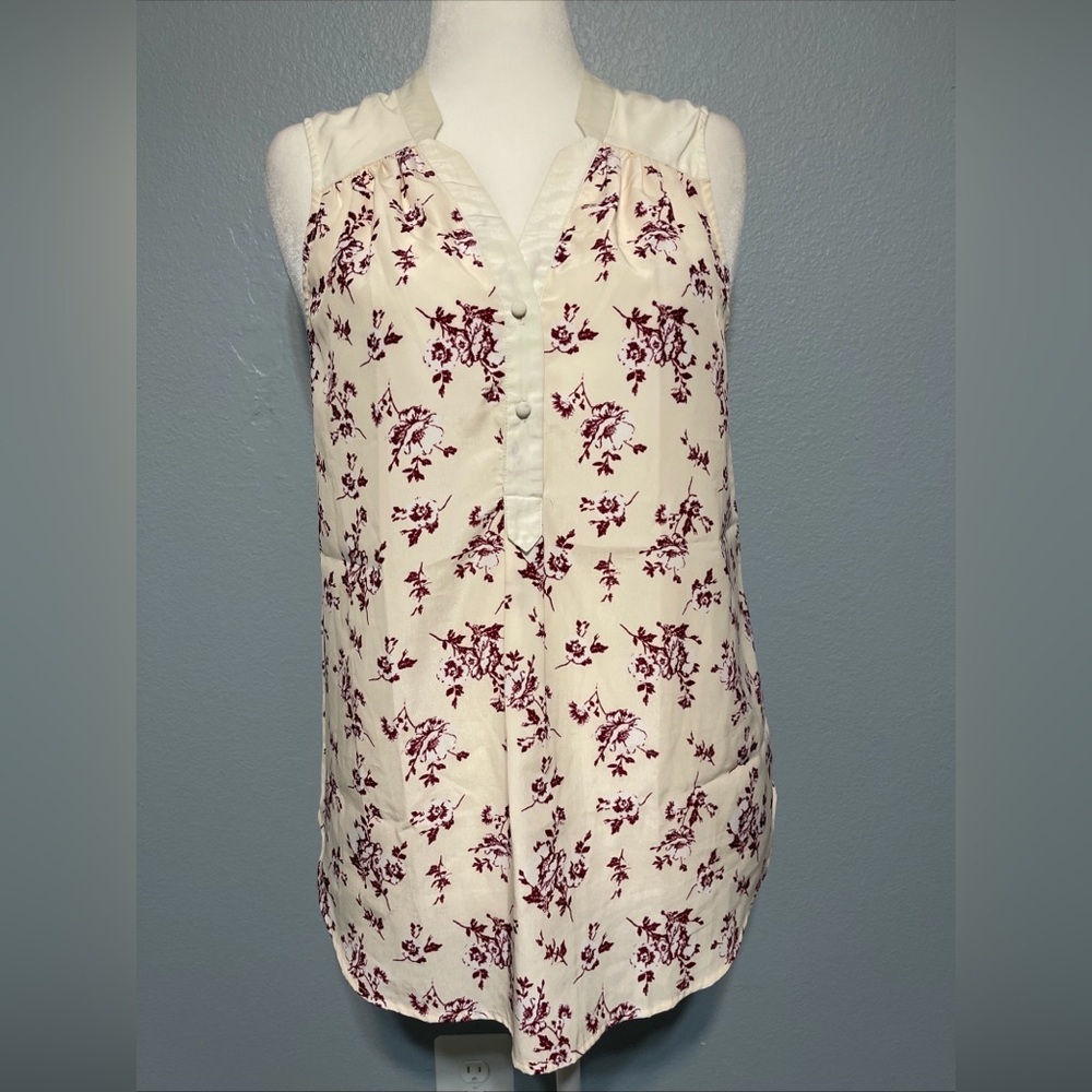 ModCloth Sleeveless Floral Blouse Cottagecore Vintage Romanticcore Retro‎ Top Lg